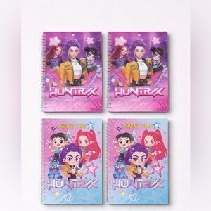HUNTRX K-Pop Style Spiral Notebooks – Set of 4 – Brand New